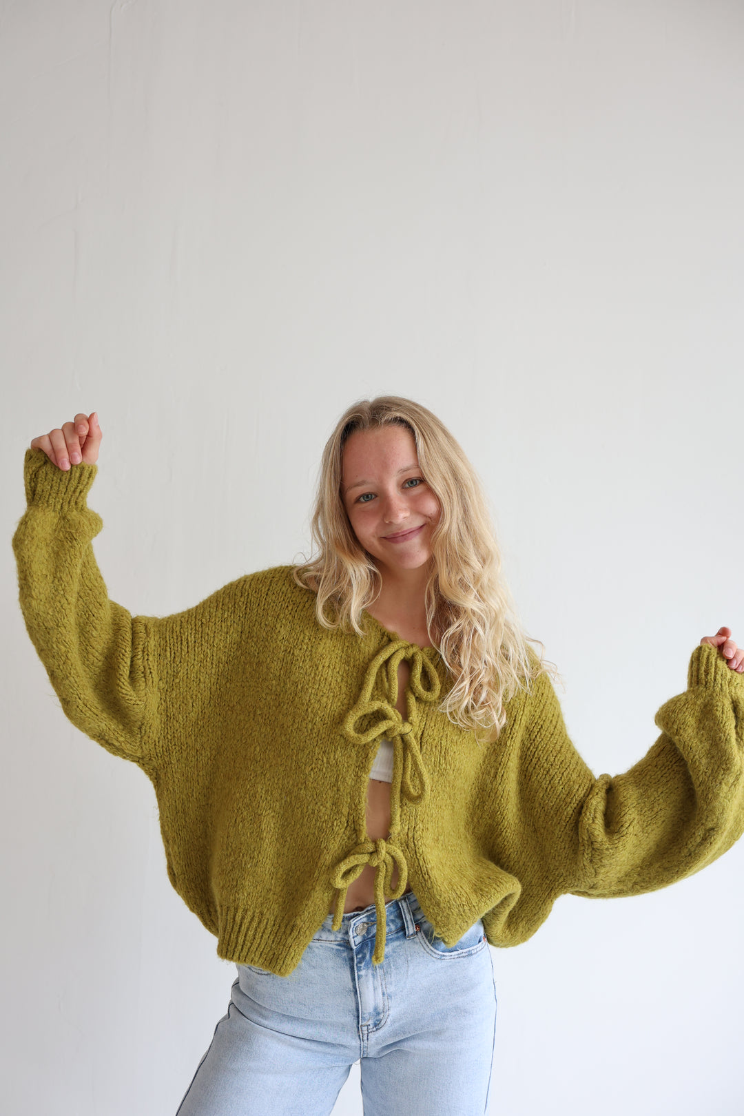 Langarm Cardigan mit Schleifen Lilly