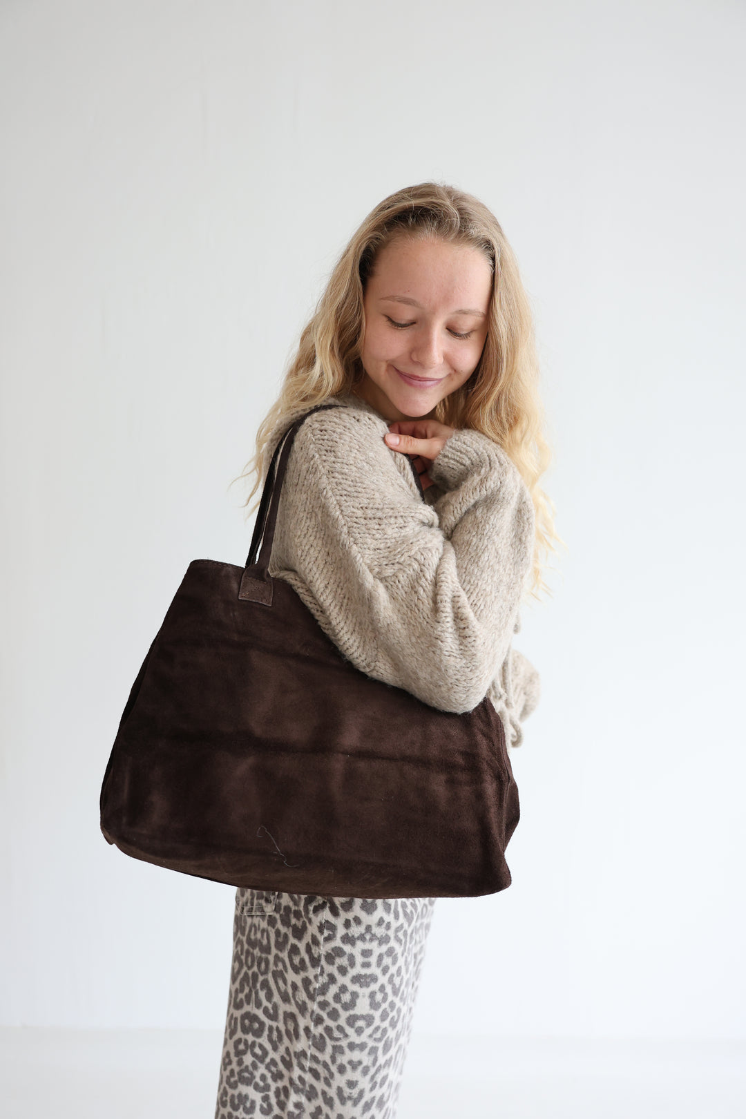 Shopper aus Wildleder Kamina