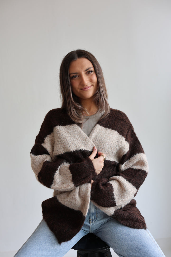 Cloudy Stripes Cardigan
