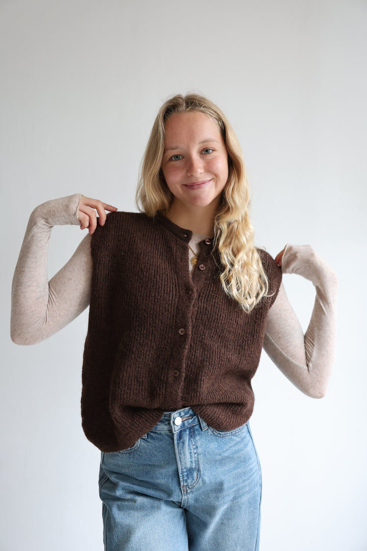 Einfarbige Weste Jolina