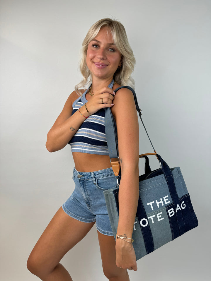 Tote Bag im Denimlook
