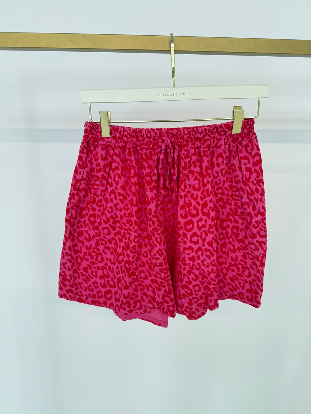 MUSSELINSHORTS TIMELESS LEOPARD CHERRY PINK (B-WARE)