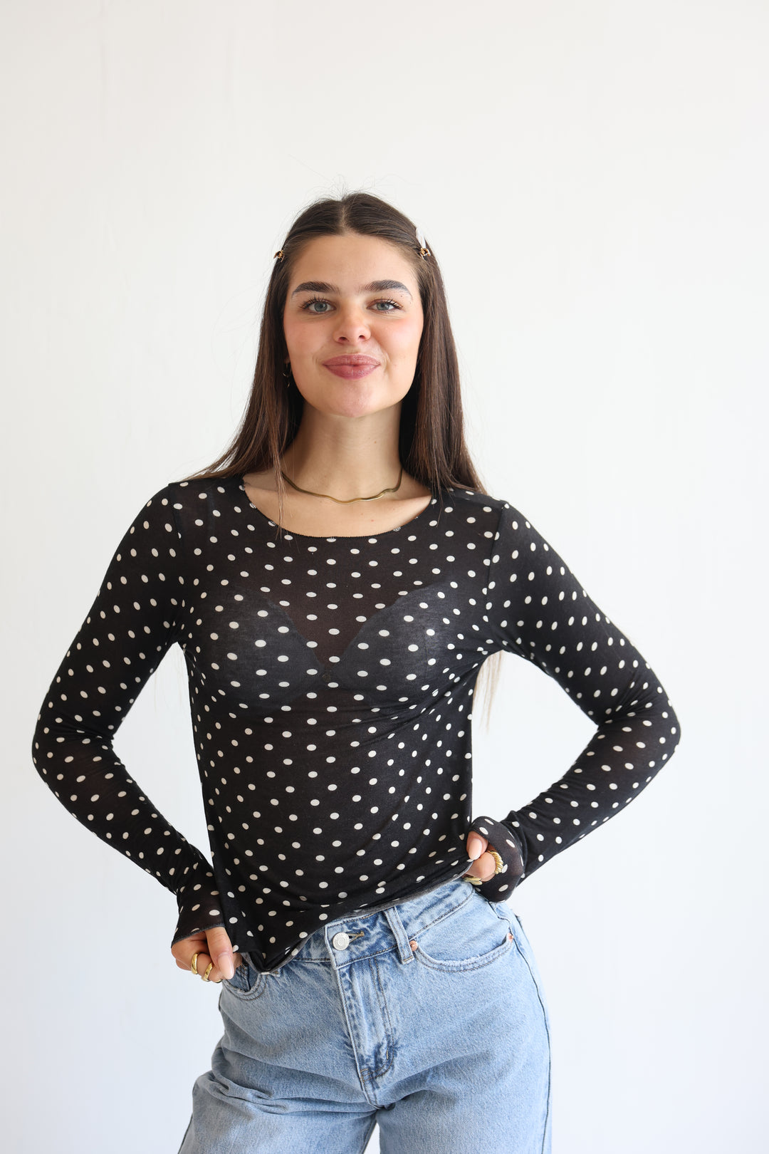 Polka Dots Cashmere Longsleeve