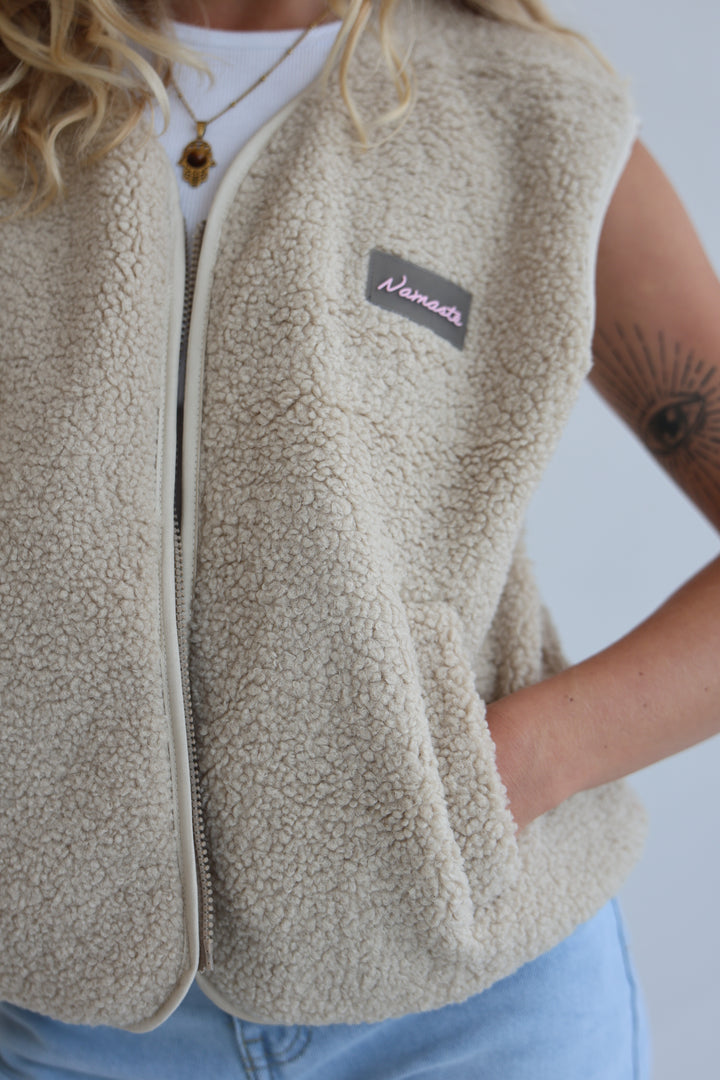 Teddy Zip Vest Namaste