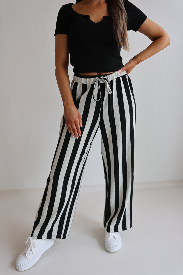 Gestreifte Hose Blockstripes (kurze Länge)
