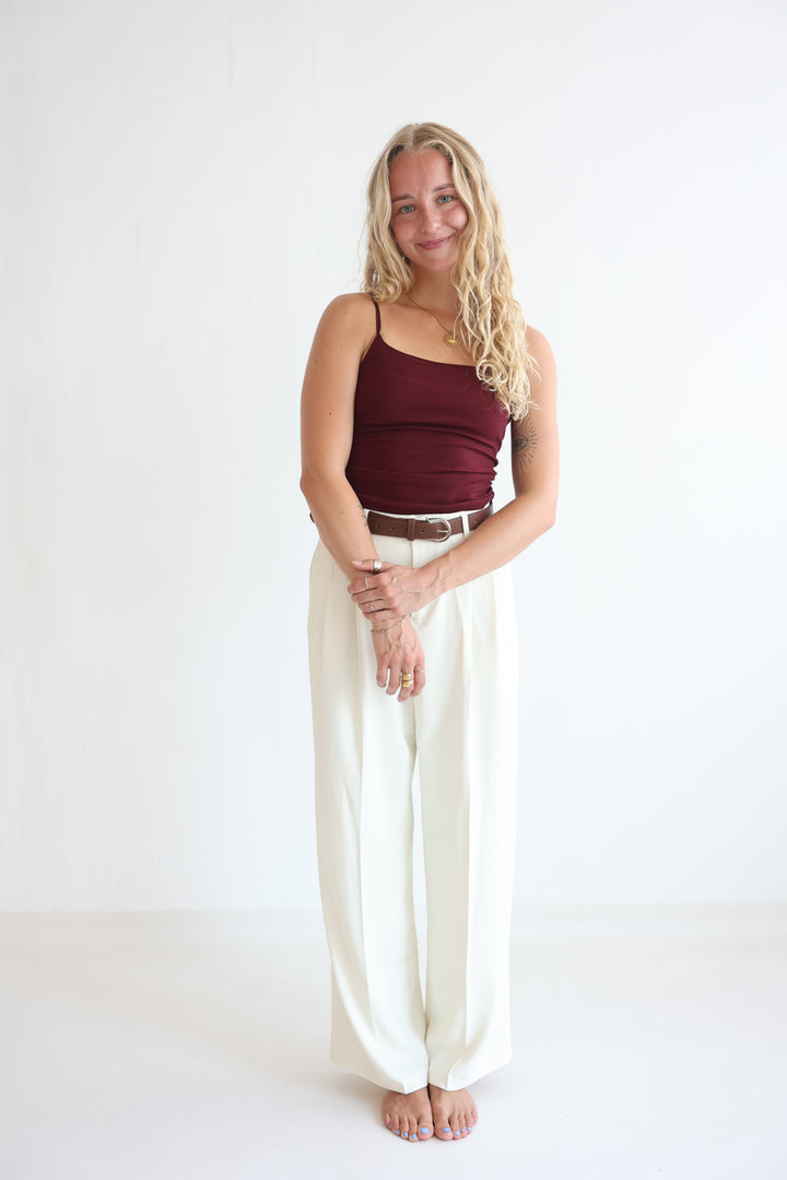 Bundfaltenhose mit Gürtel Anna