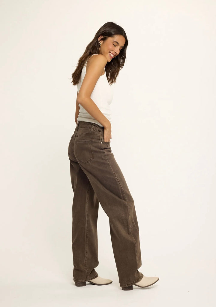 Extra Long Chestnut Flow Barrel Jeans
