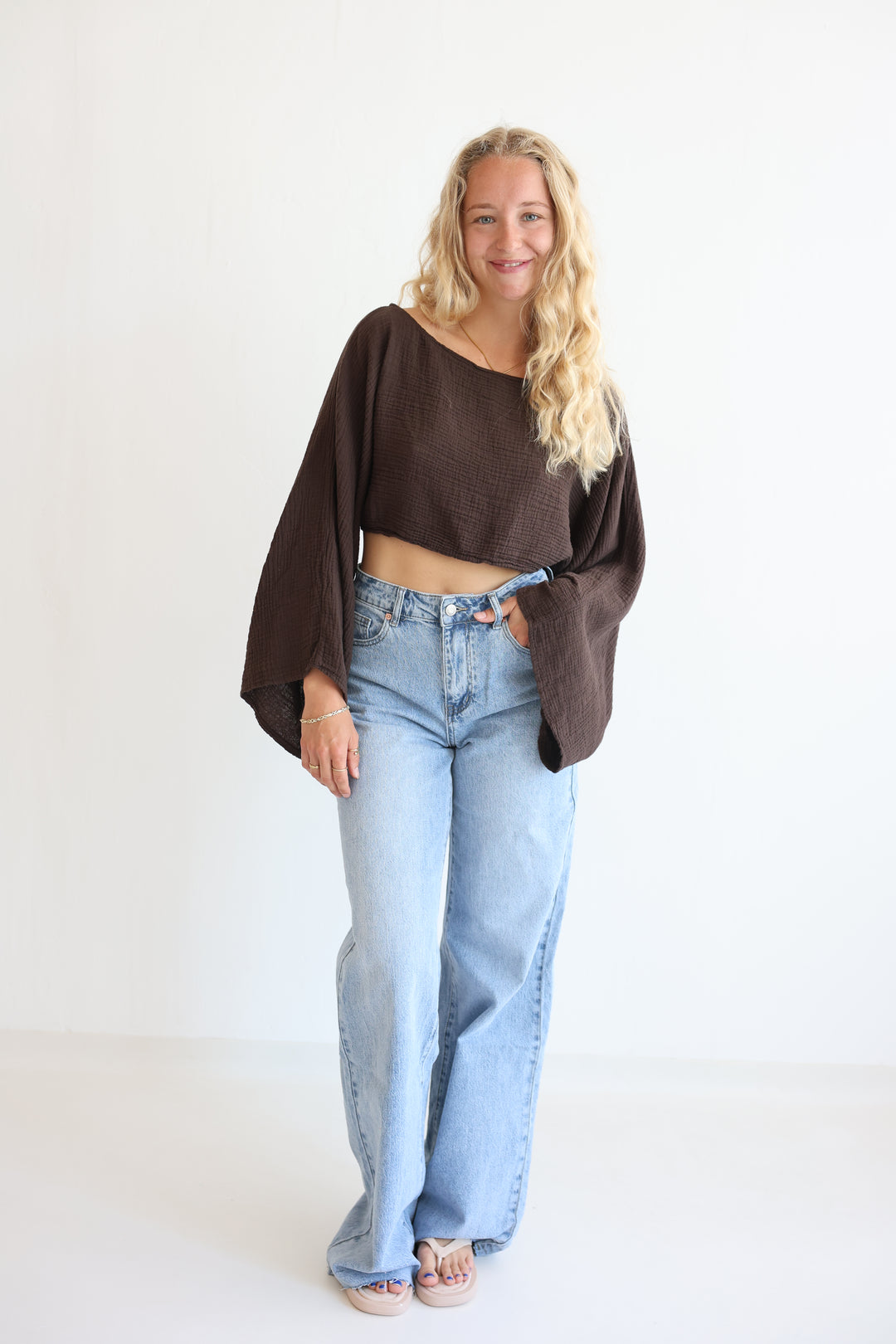 Off-Shoulder Musselinshirt Liz