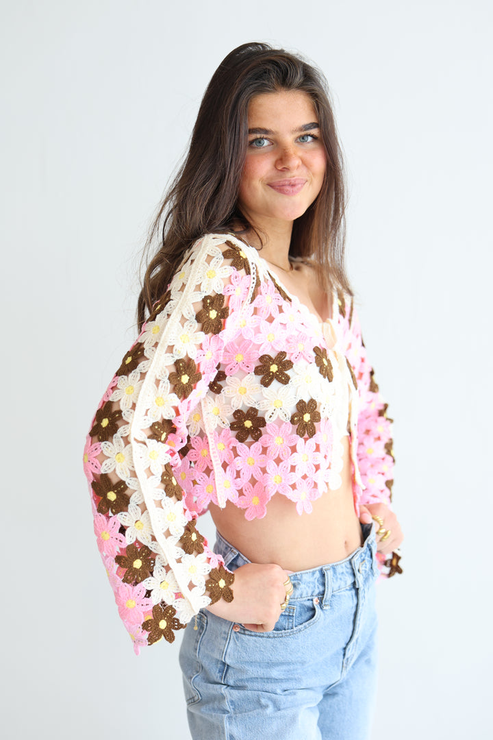 Boho Flower Cardigan