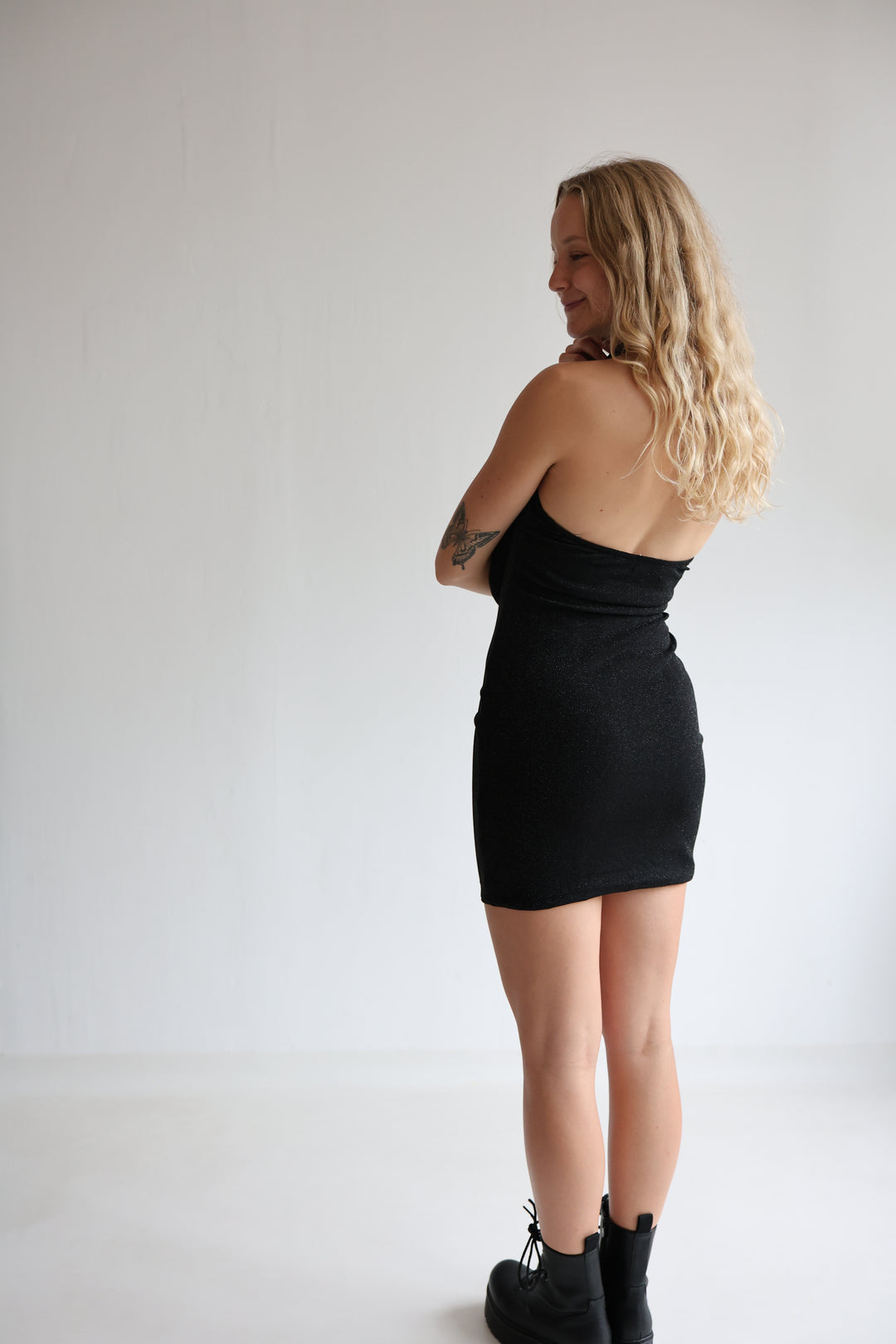 Kleid mit Wasserfallausschnitt Savannah