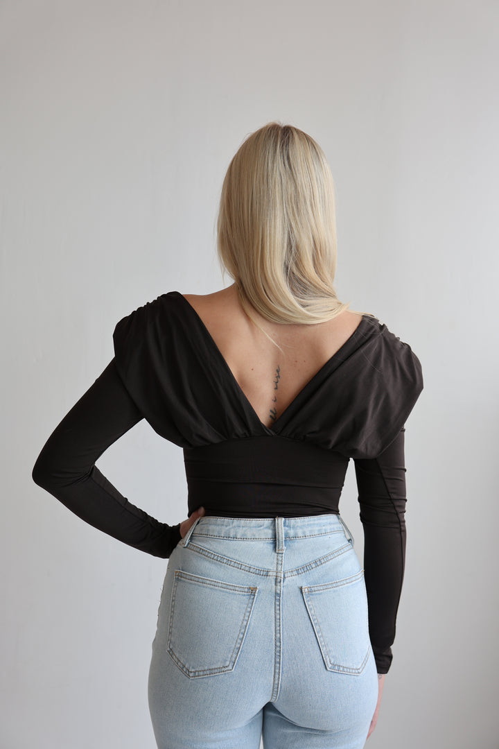 Drapiertes Wickel-Shirt Cassy