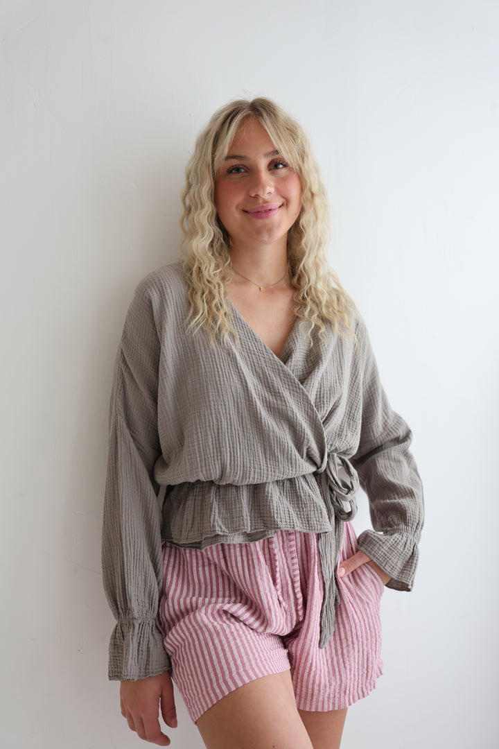 Wickelbluse aus Musselin Melly