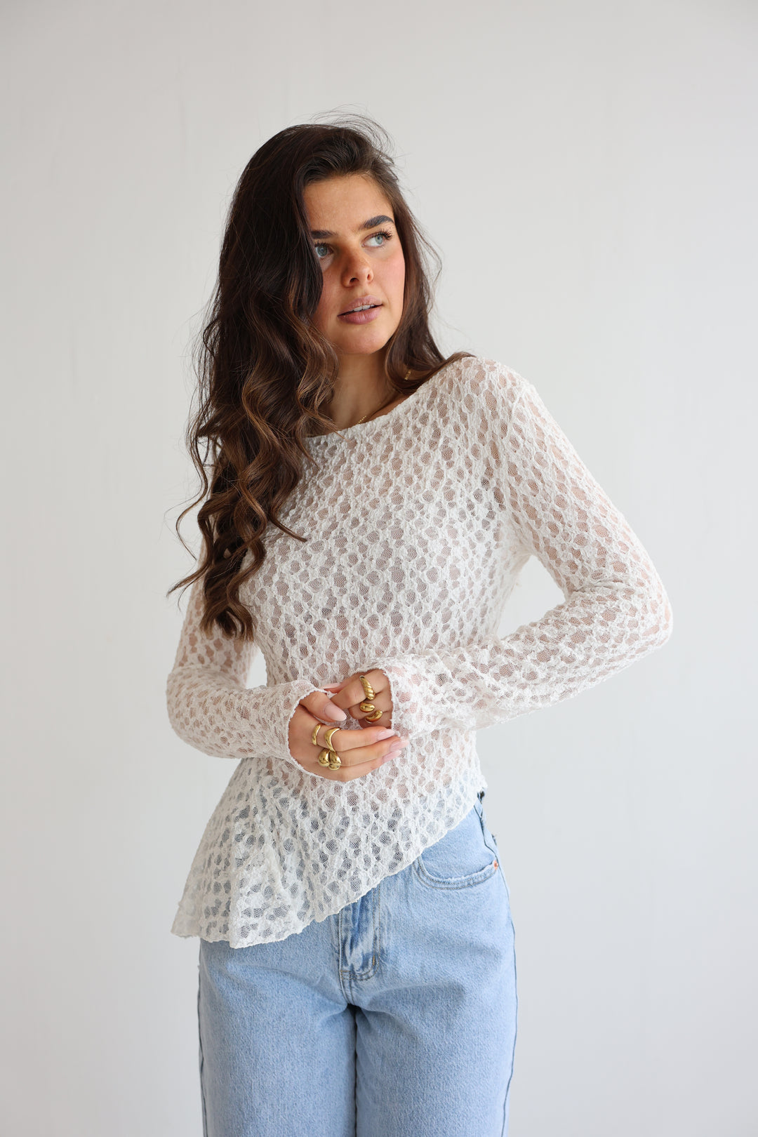 Asymmetric Mesh Longsleeve