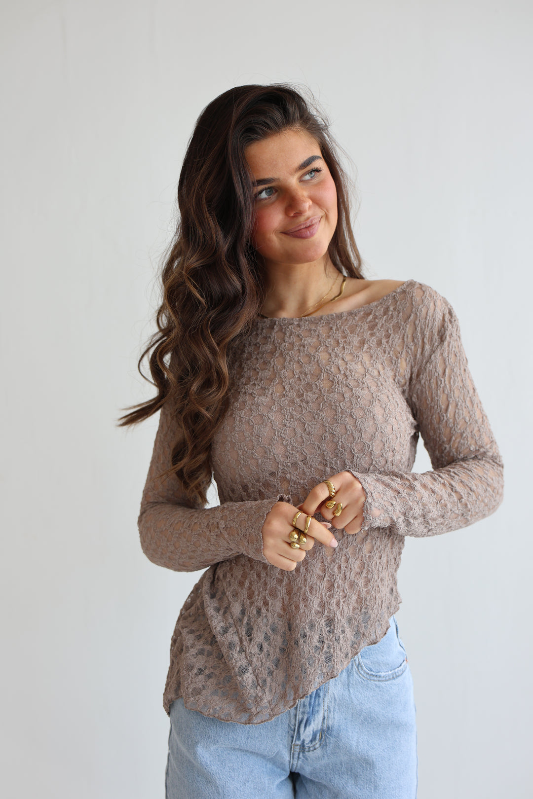 Asymmetric Mesh Longsleeve
