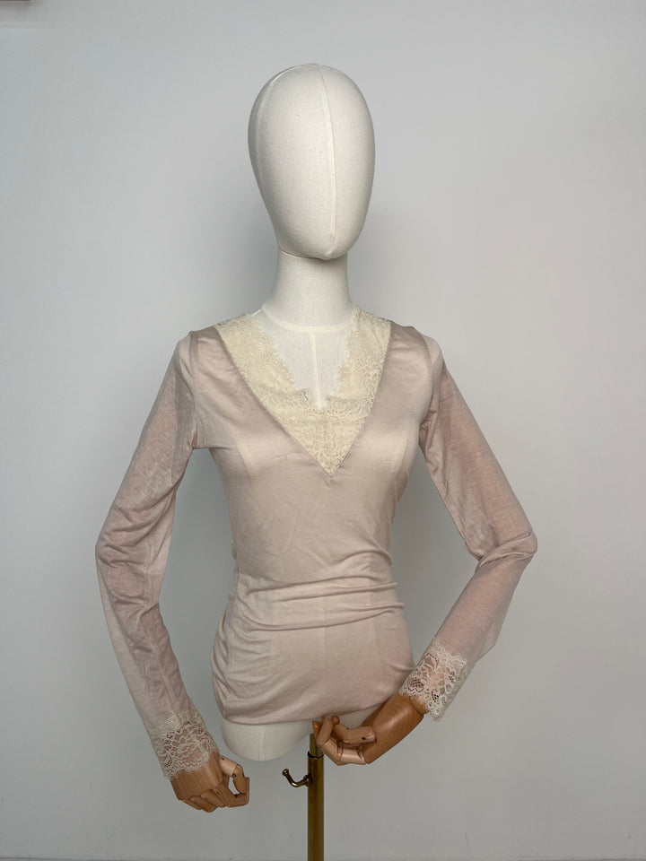 SWEET ELEGANCE LACE TOP CINNAMON Gr. S/M (B-WARE)
