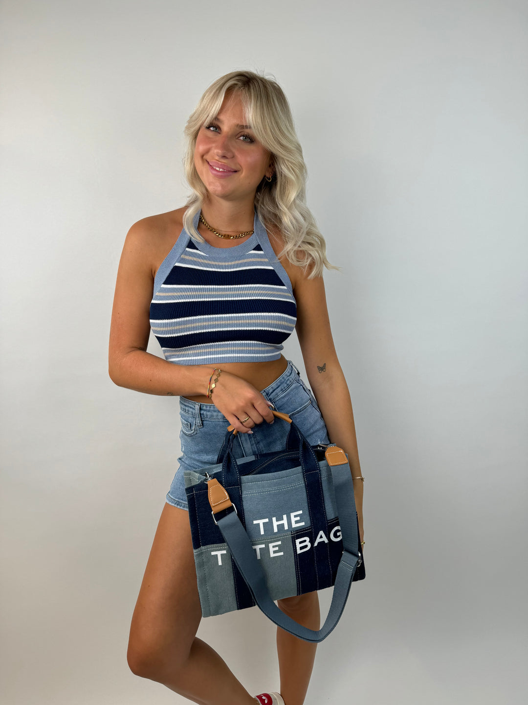 Tote Bag im Denimlook