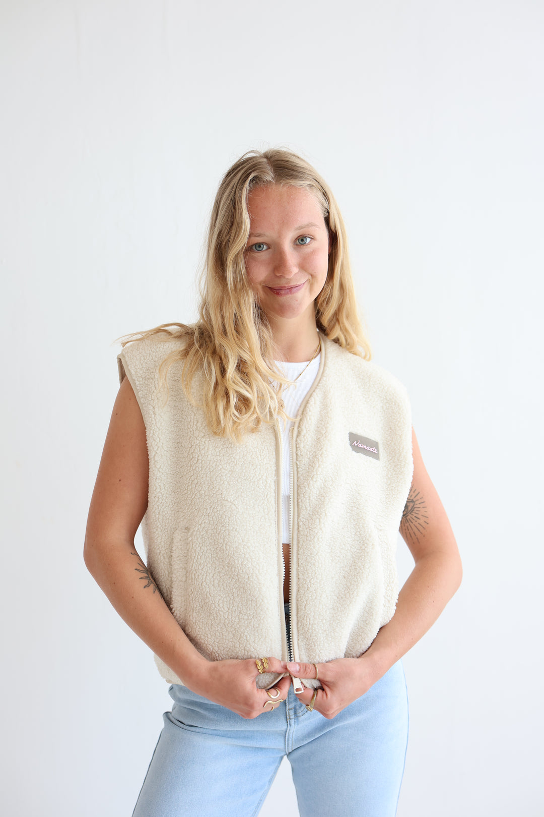 Teddy Zip Vest Namaste