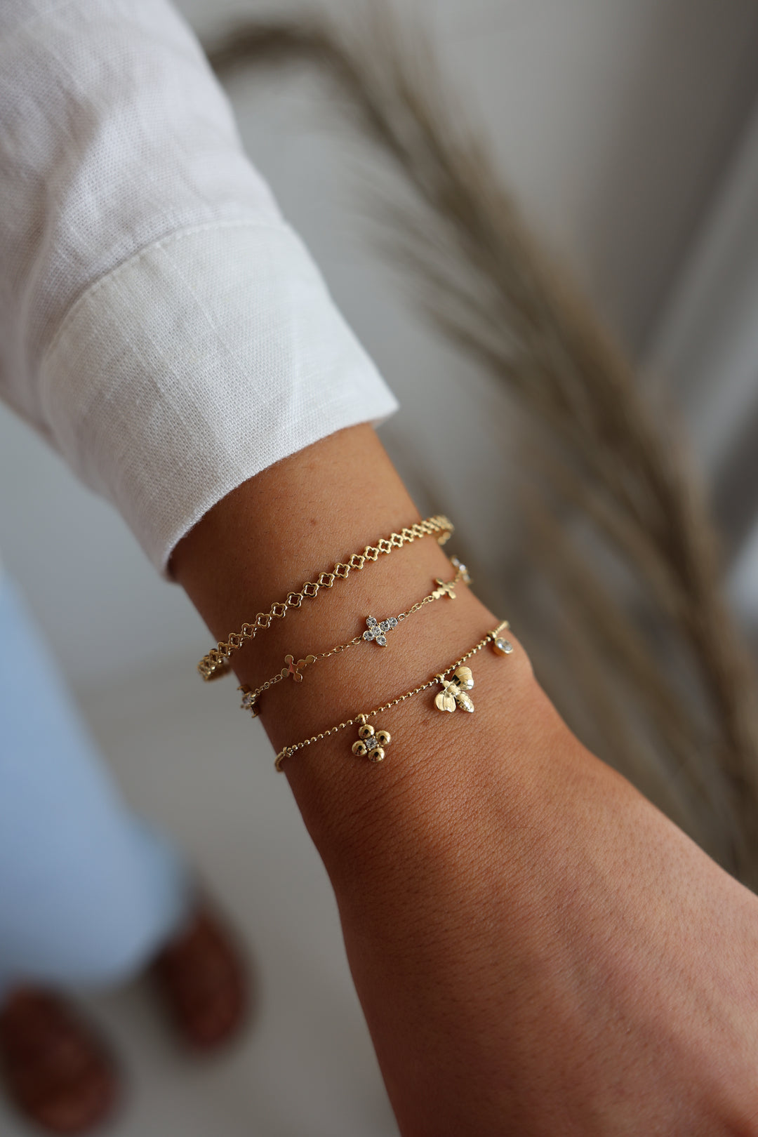 Armband Bee And Flower