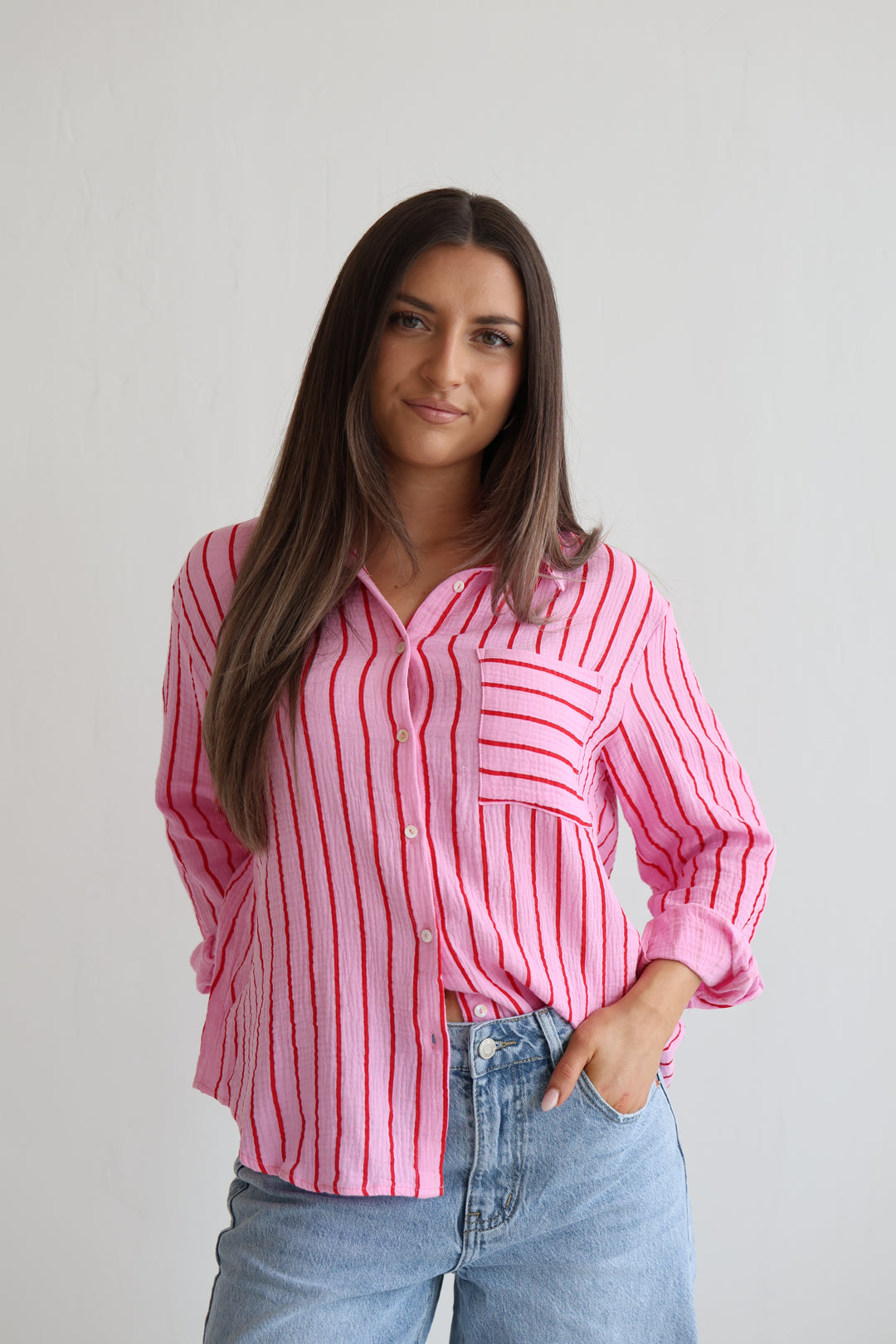 Musselinbluse Bubblegum Dreams