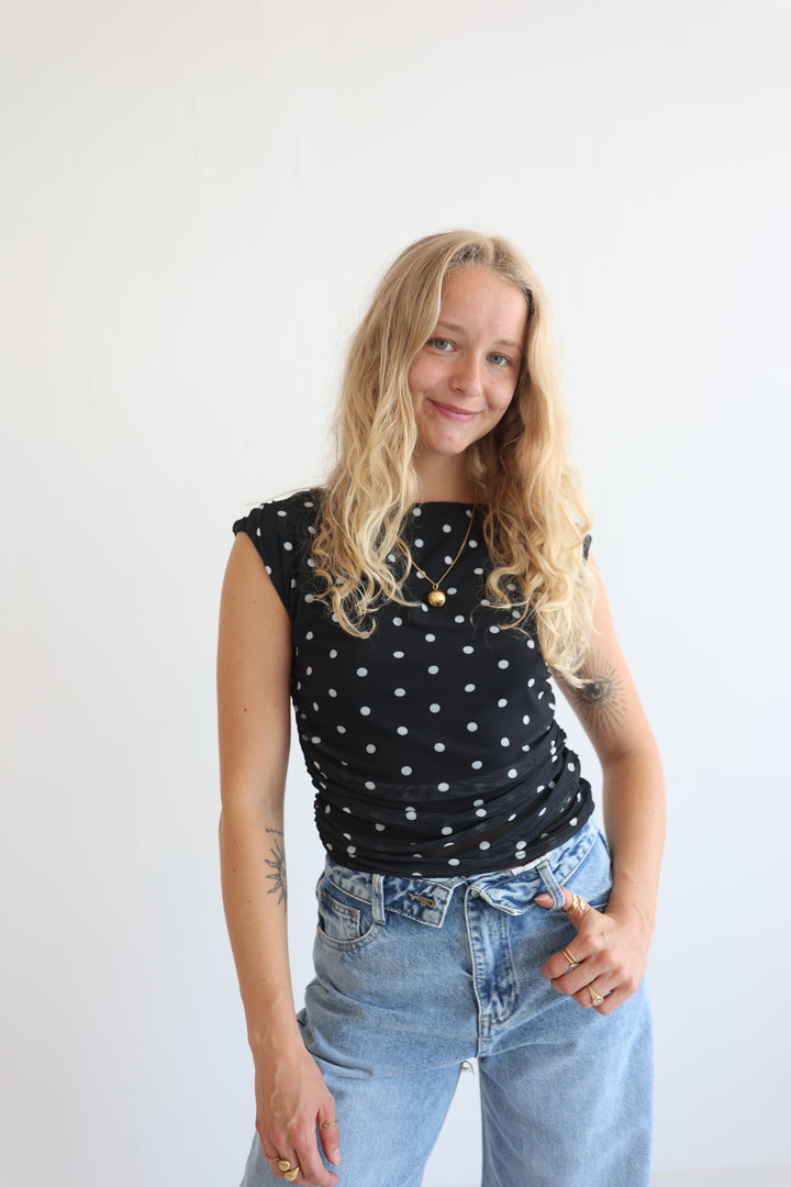 Ruffled Polka Dots Top