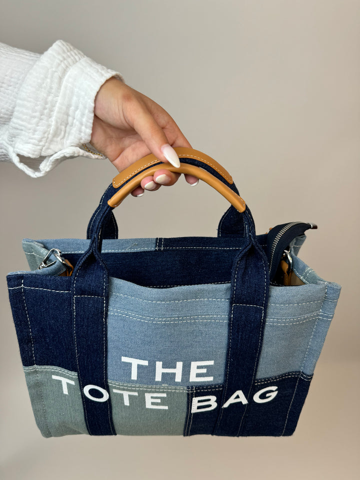Tote Bag im Denimlook