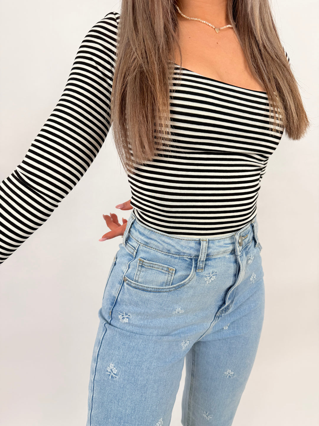 Cropped Longsleeve Simply Seamless Stripes