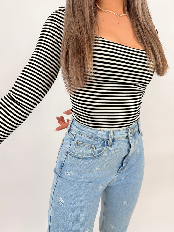 Cropped Longsleeve Simply Seamless Stripes