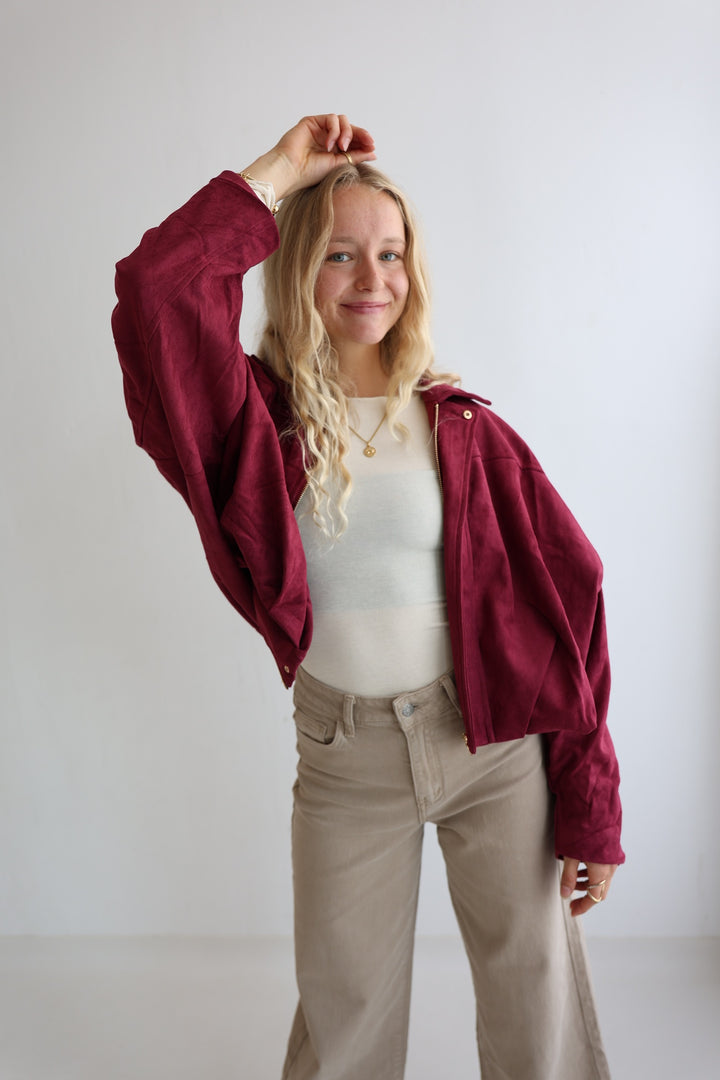 Heritage Suede Bomber Jacket