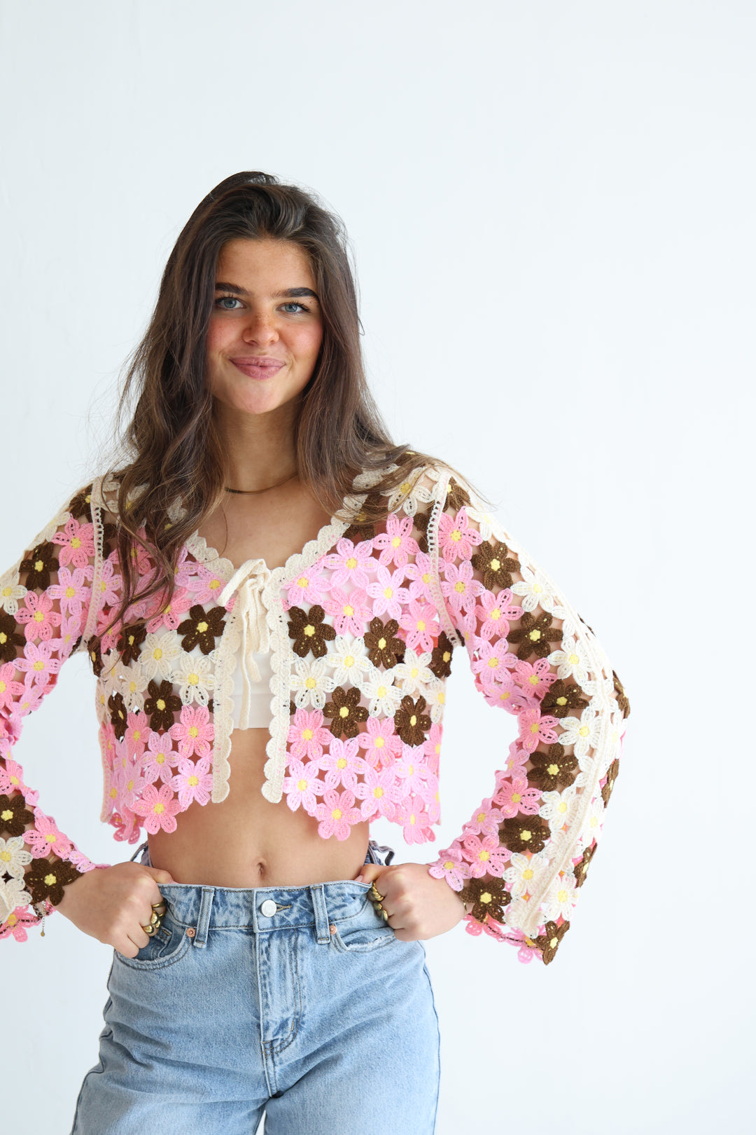 Boho Flower Cardigan