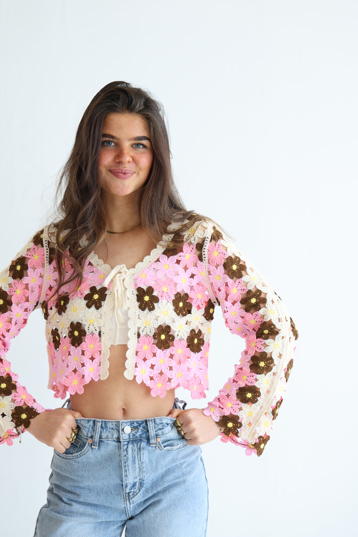 Boho Flower Cardigan