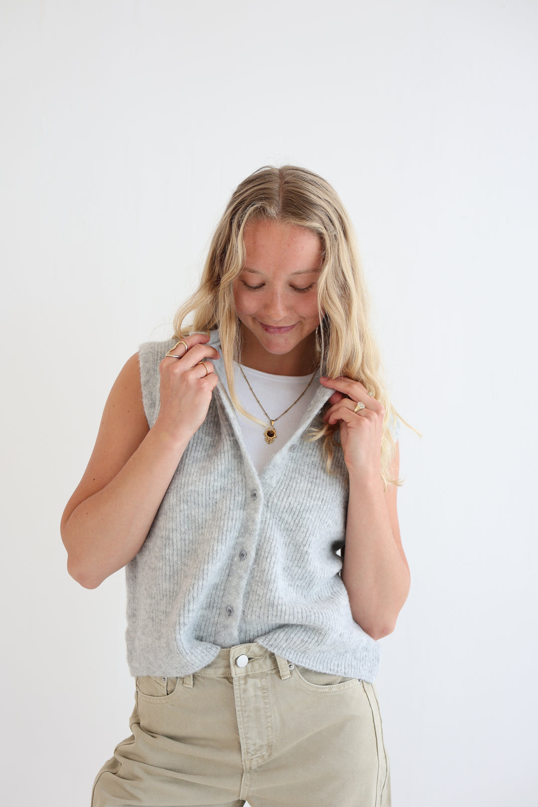 Einfarbige Weste Jolina