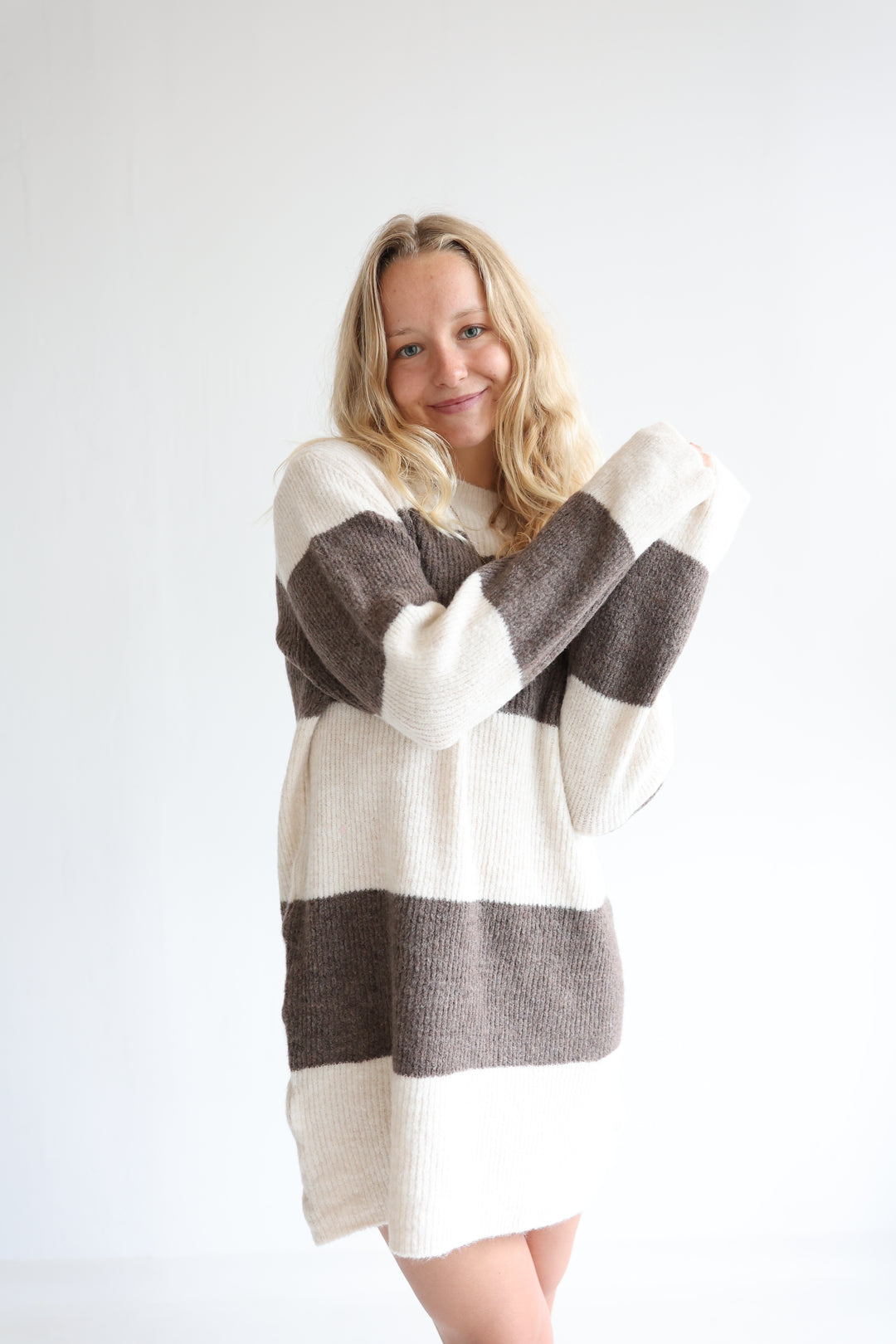 Soft Stripe Knit Dress