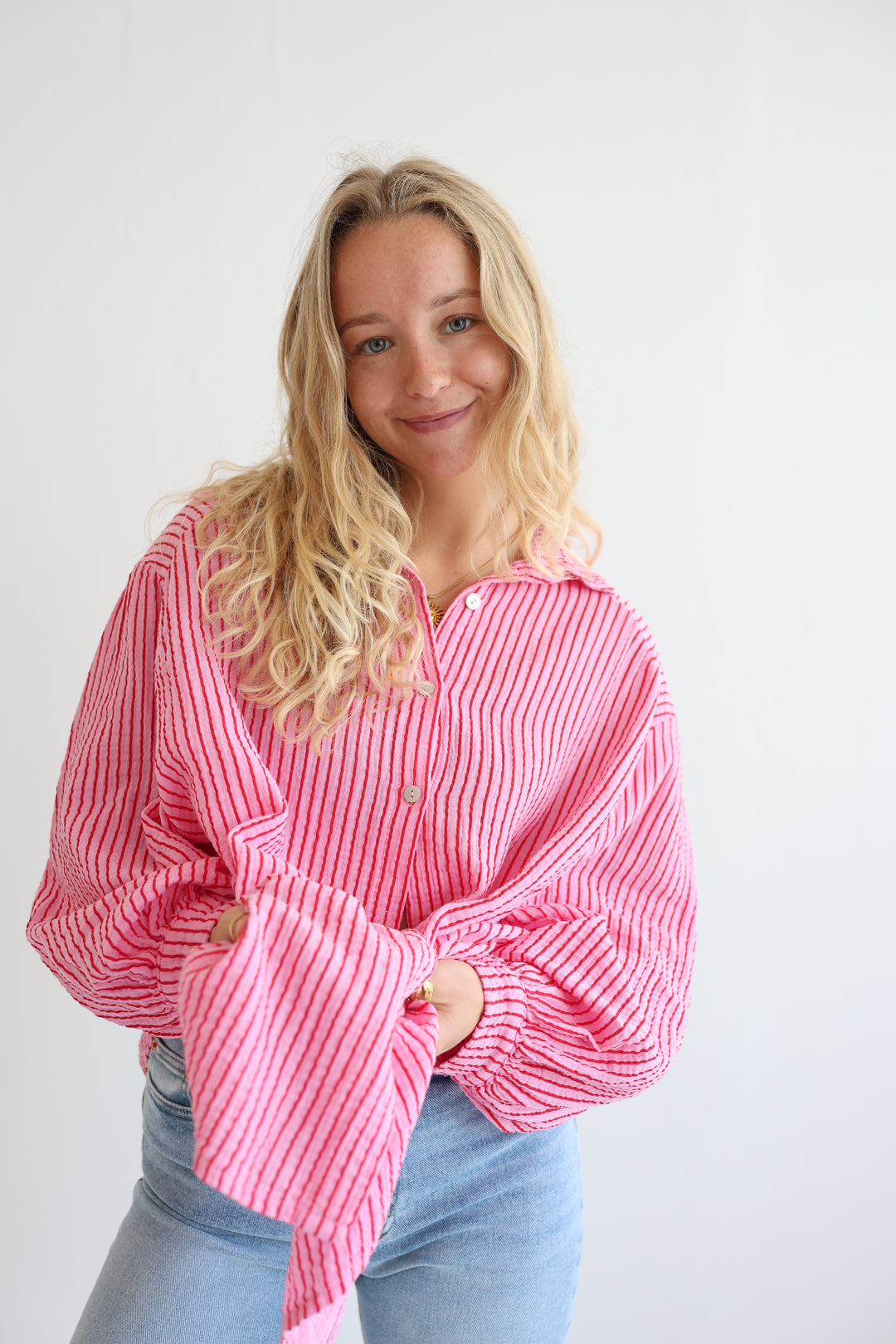 Musselinbluse Casual Stripes