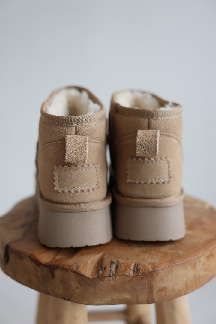 Leather Mini Plateau Boots