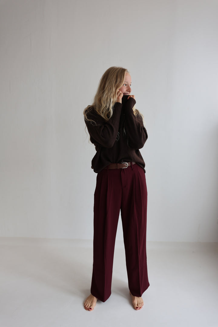 Bundfaltenhose mit Gürtel Anna (23091)