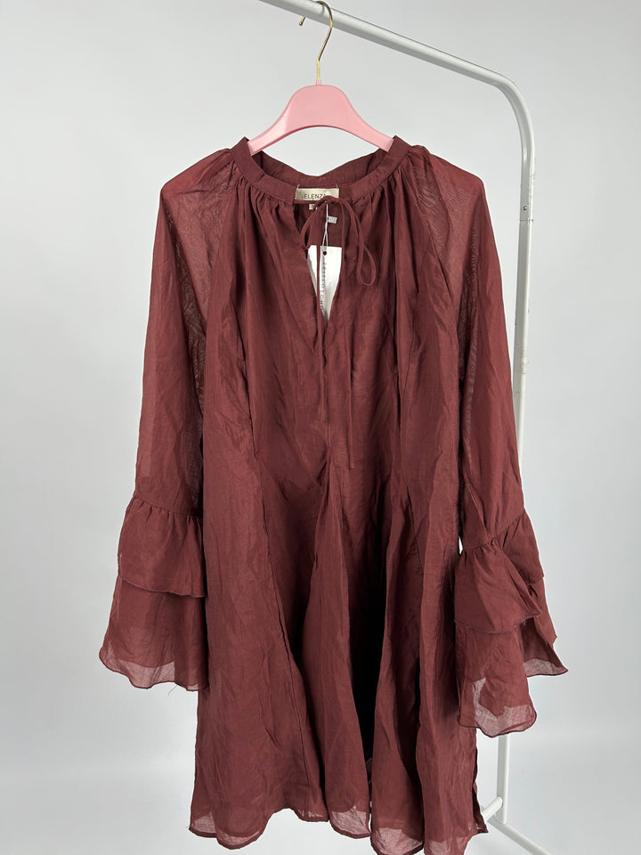 LEICHTES BAUMWOLLKLEID LOUELLE ROST GR. S/M (B-WARE)