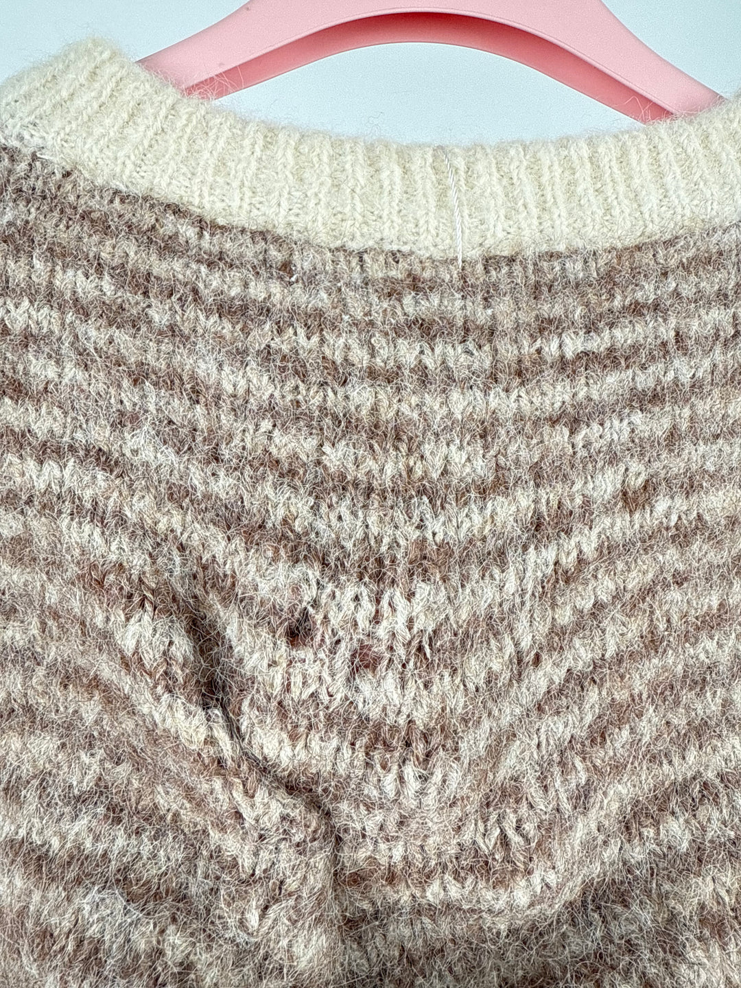 GESTREIFTER CARDIGAN MOODLINE KNIT MOCCA (B-WARE)