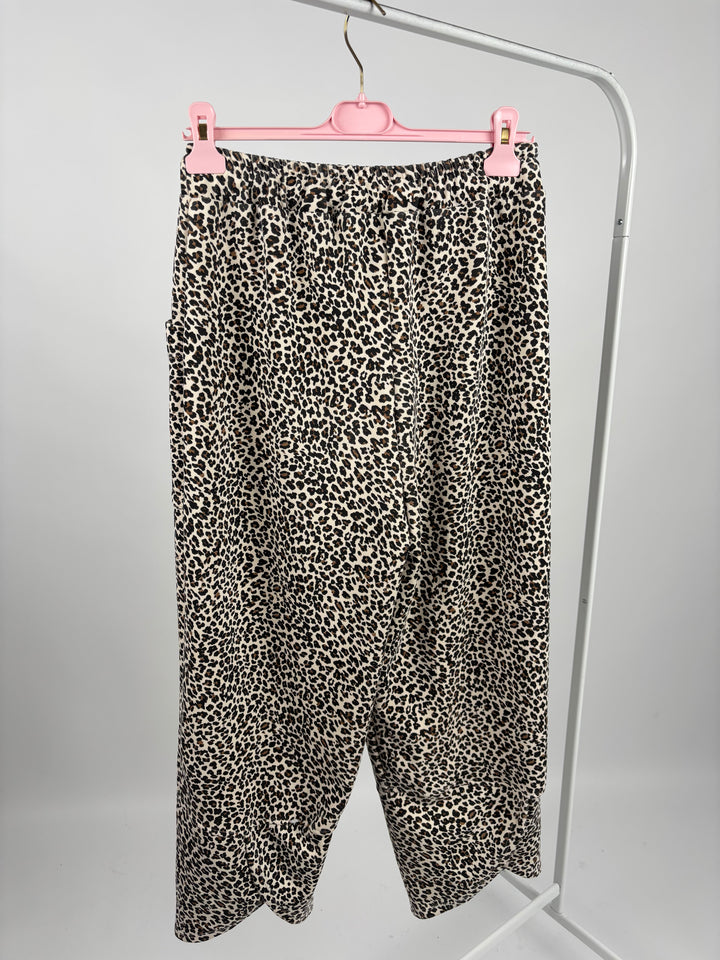 SWEATPANTS MIT LEOPRINT EVERYDAY BEIGE (B-WARE)