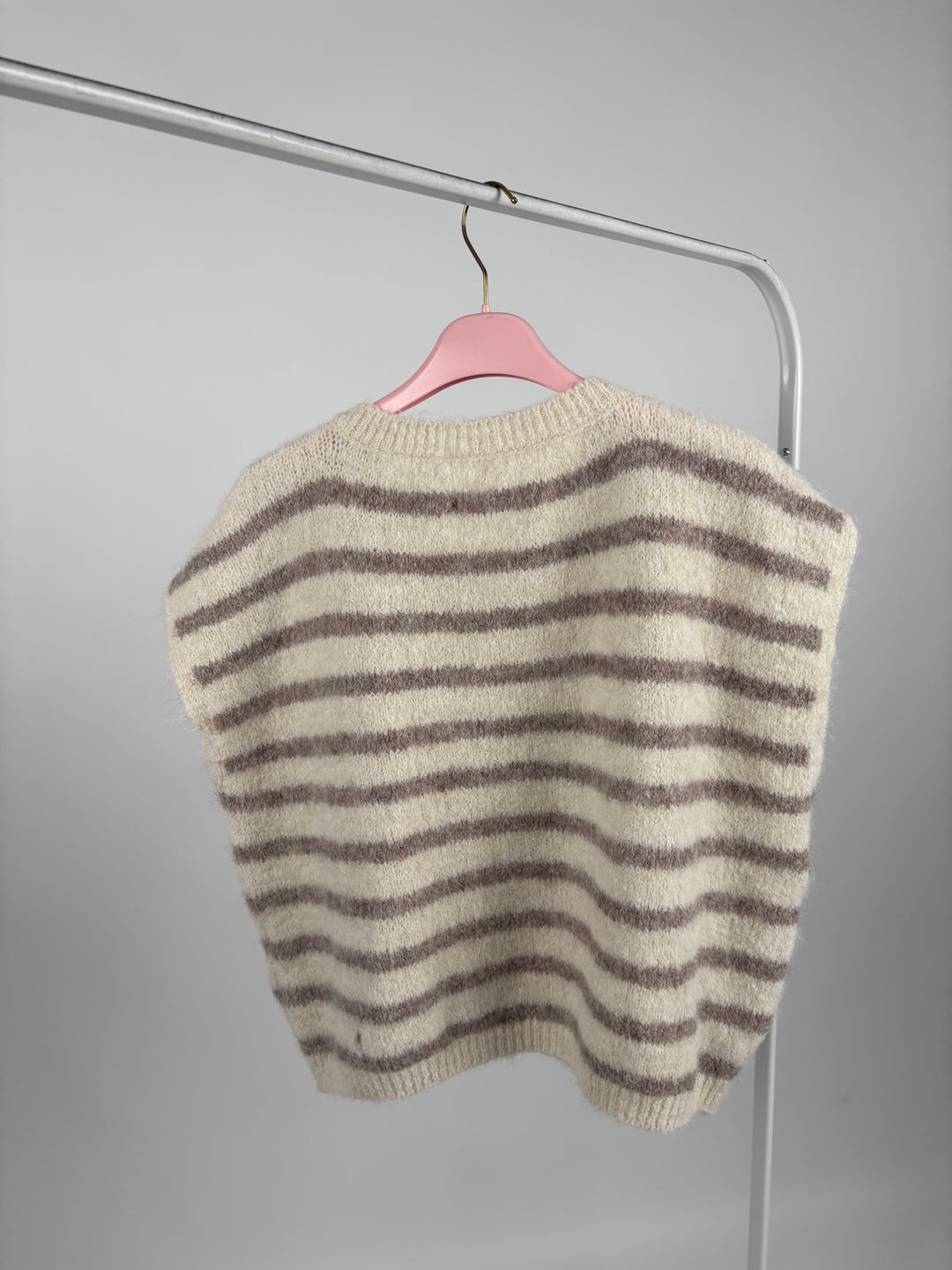 GESTREIFTE WESTE COSIMA BEIGE (B-WARE)