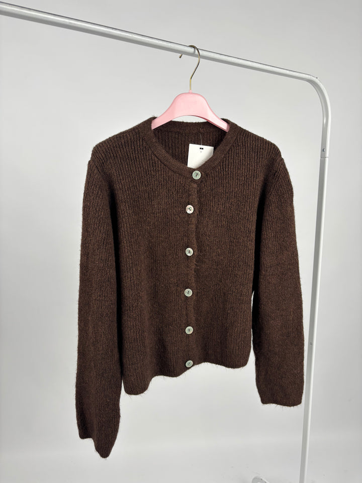 LANGARM CARDIGAN JOLINA DARK CHOCOLATE (B-WARE)