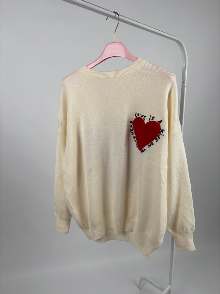 PULLOVER LOVE IS A LISS CREME (B-WARE)