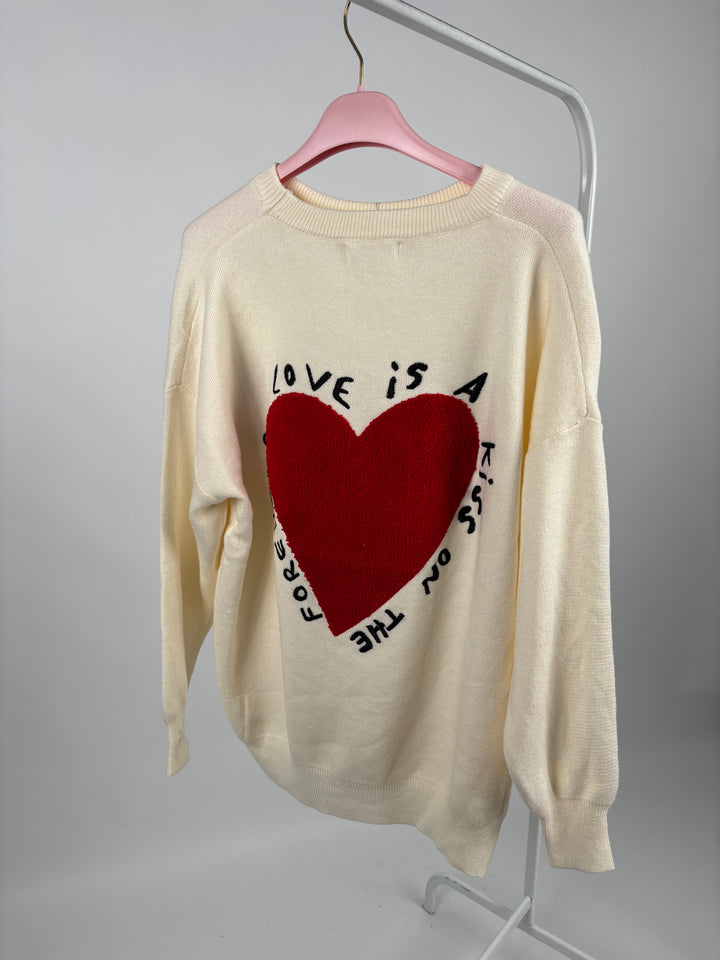 PULLOVER LOVE IS A LISS CREME (B-WARE)