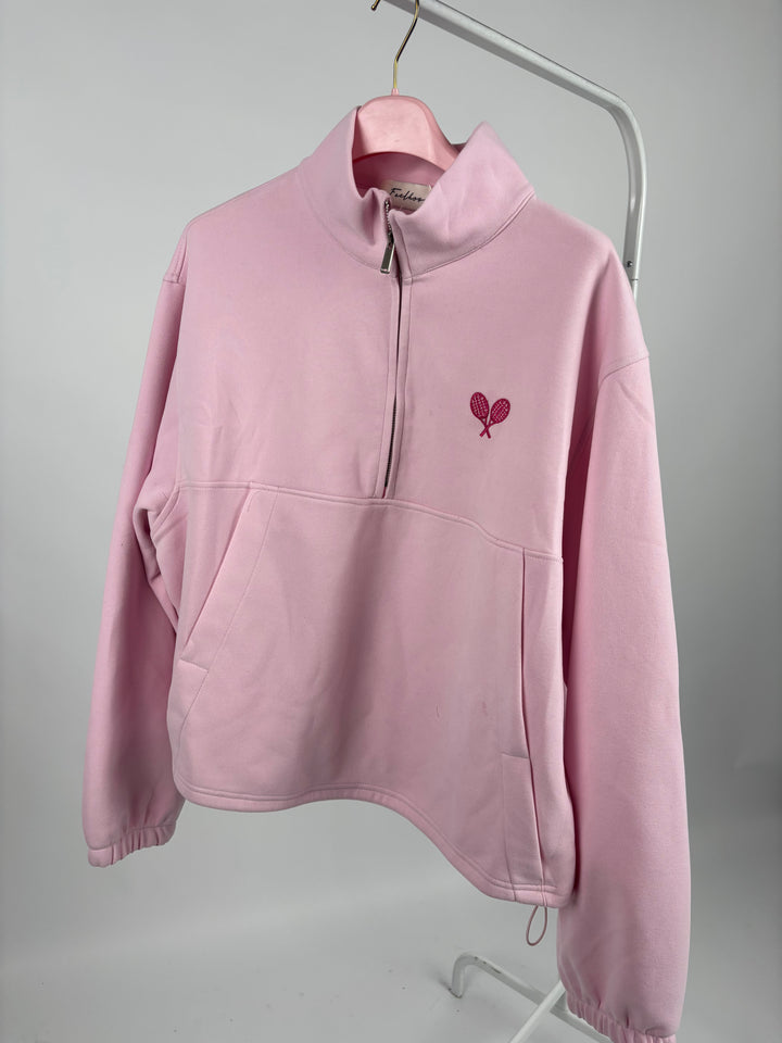 ZIP-SWEATER TENNIS RACKET ROSA (B-WARE)