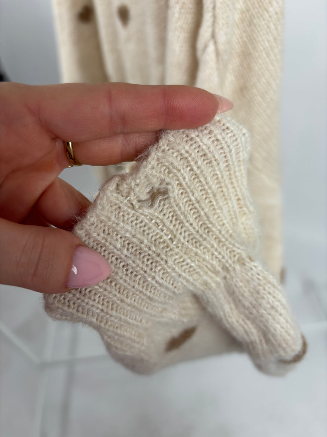 PULLOVER COZY HEART CREME (B-WARE)