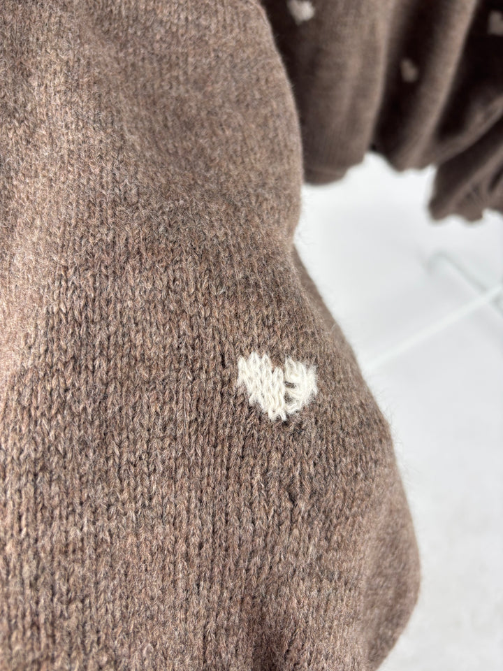 PULLOVER COZY HEART CHOCOLATE (B-WARE)