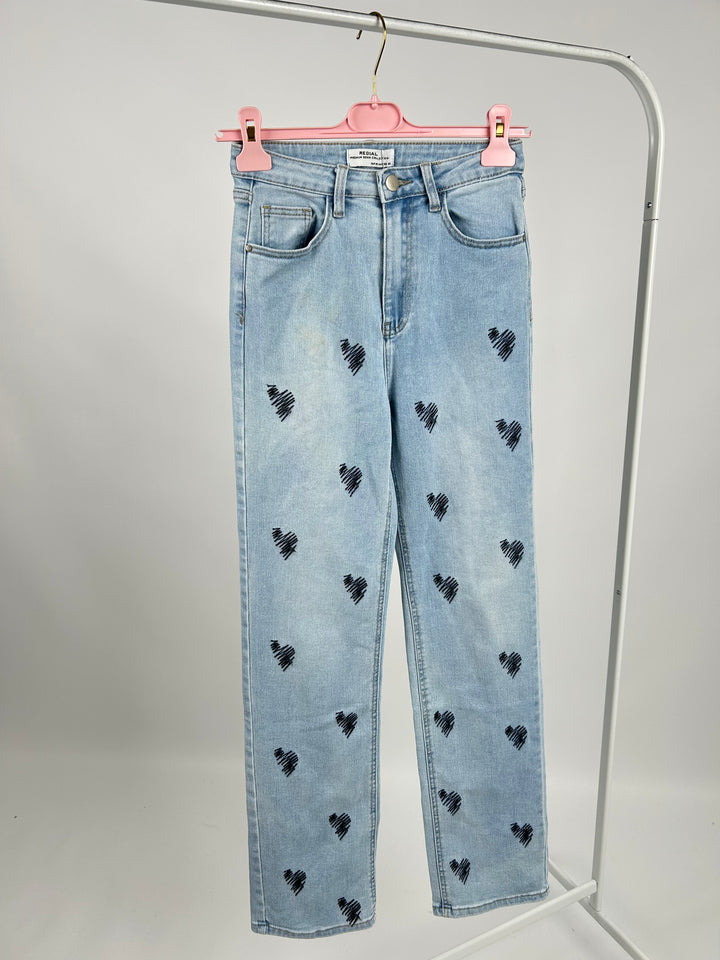 STRAIGHT FIT JEANS BLUE HEARTS 2869 GR.XS