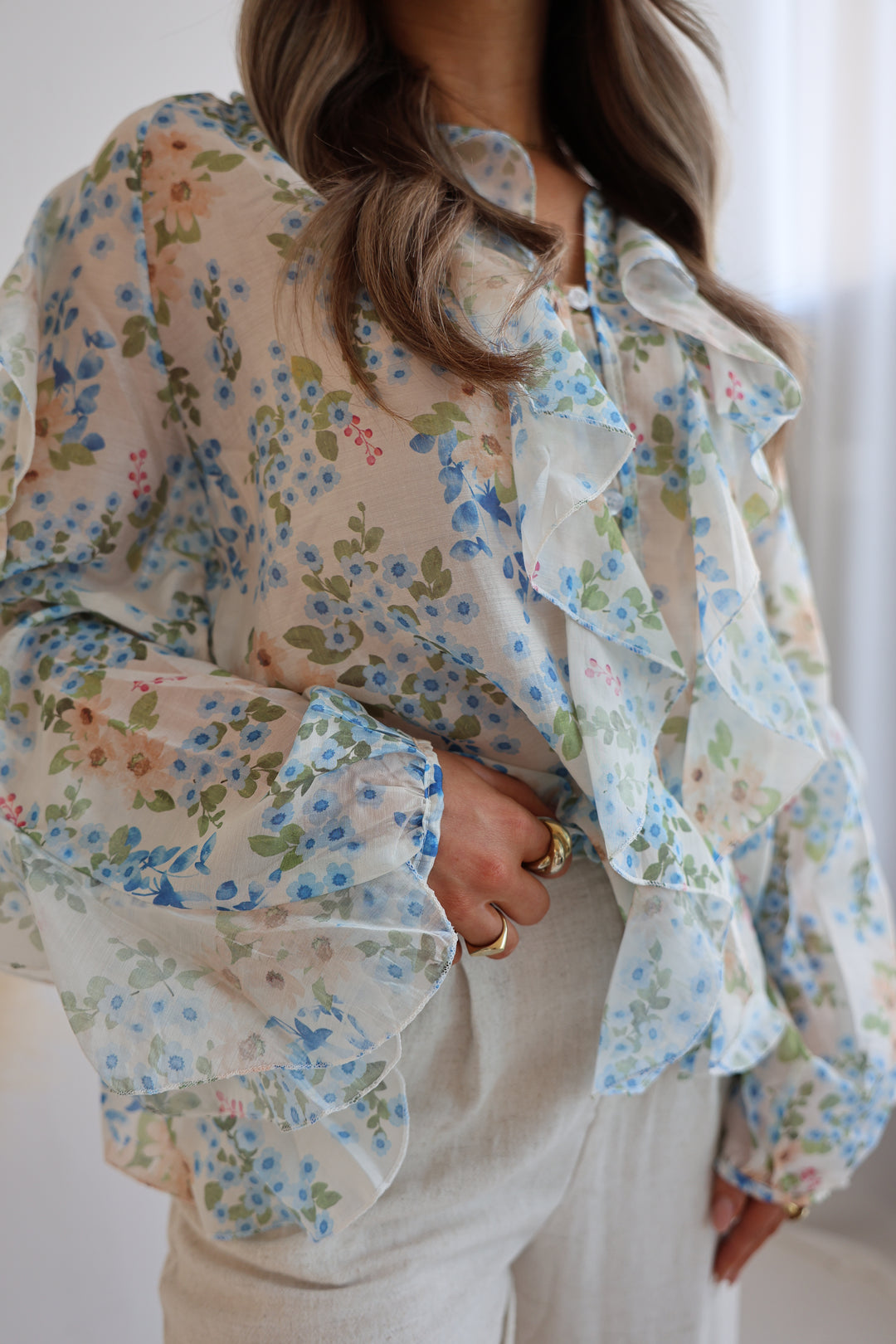 Chiffonbluse mit Floralprint Valentina