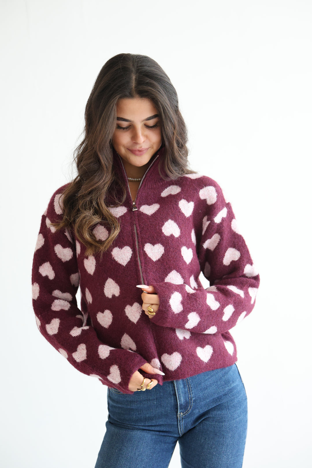 Heartbound Half-Zip Sweater