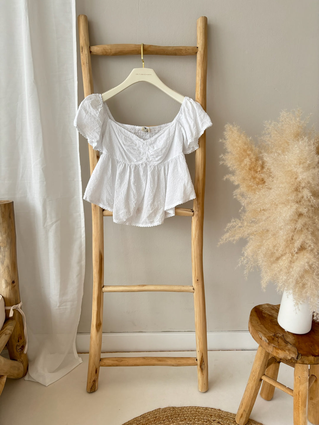 Kurzarm Bluse mit Volant Adele