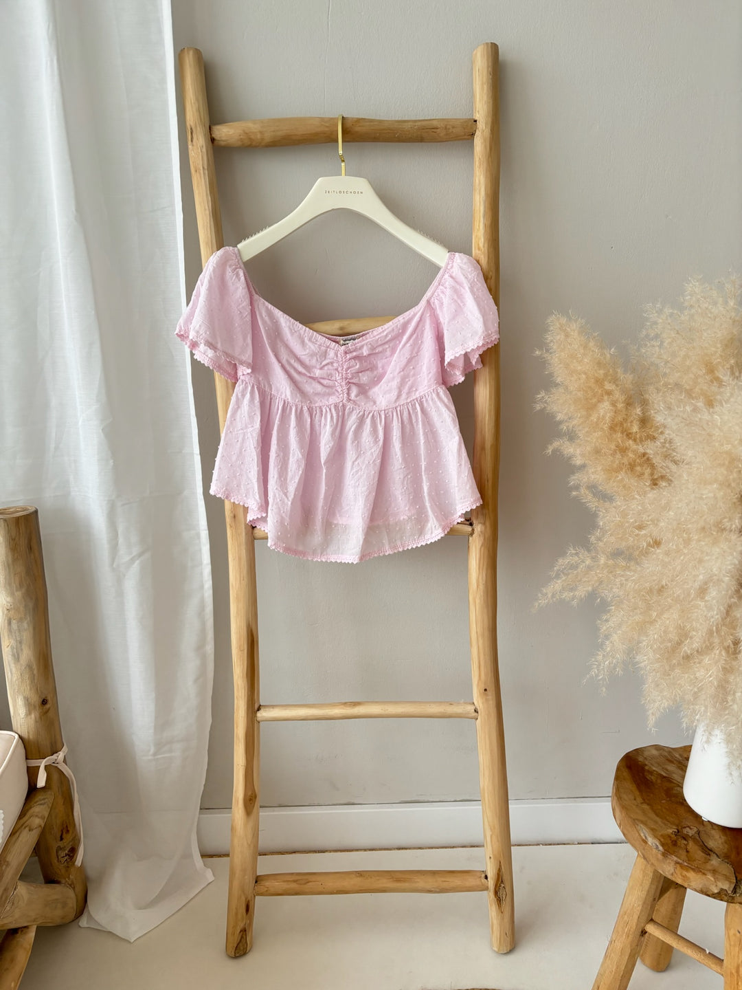 Kurzarm Bluse mit Volant Adele